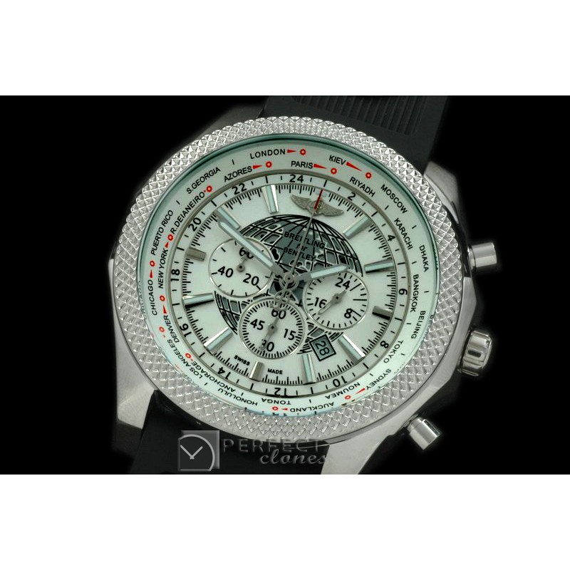 BLB06-101R Bentley Unitime Chrono SS/RU White Jap OS2Qtz