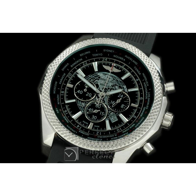 BLB06-102R Bentley Unitime Chrono SS/RU Black Jap OS2Qtz