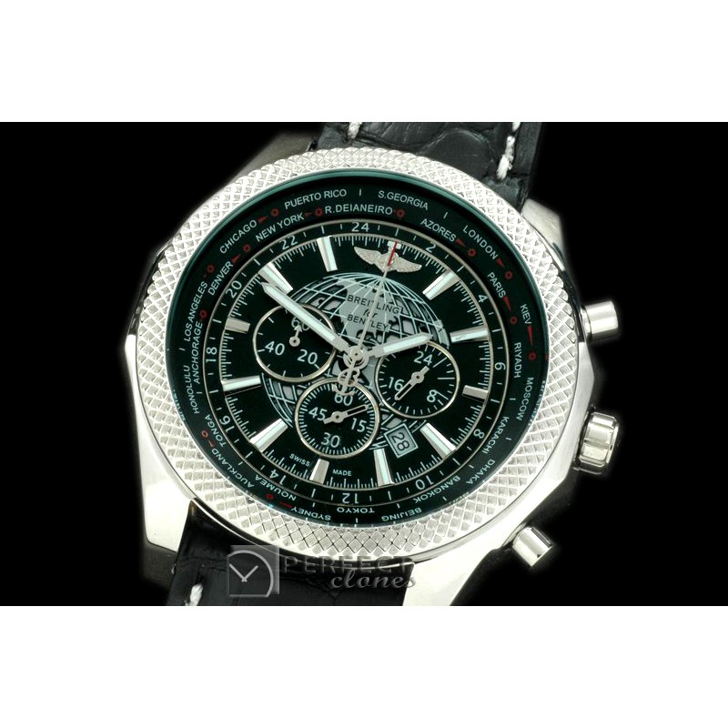 BLB06-102L Bentley Unitime Chrono SS/LE Black Jap OS2Qtz