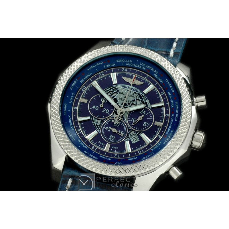 BLB06-103L Bentley Unitime Chrono SS/LE Blue Jap OS2Qtz