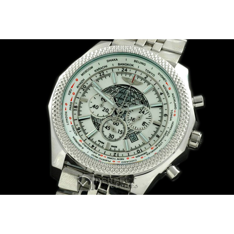 BLB06-101S Bentley Unitime Chrono SS/SS White Jap OS2Qtz