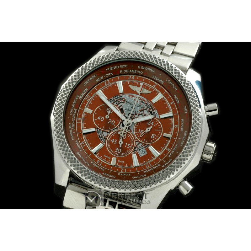 BLB06-104S Bentley Unitime Chrono SS/SS Brown Jap OS2Qtz