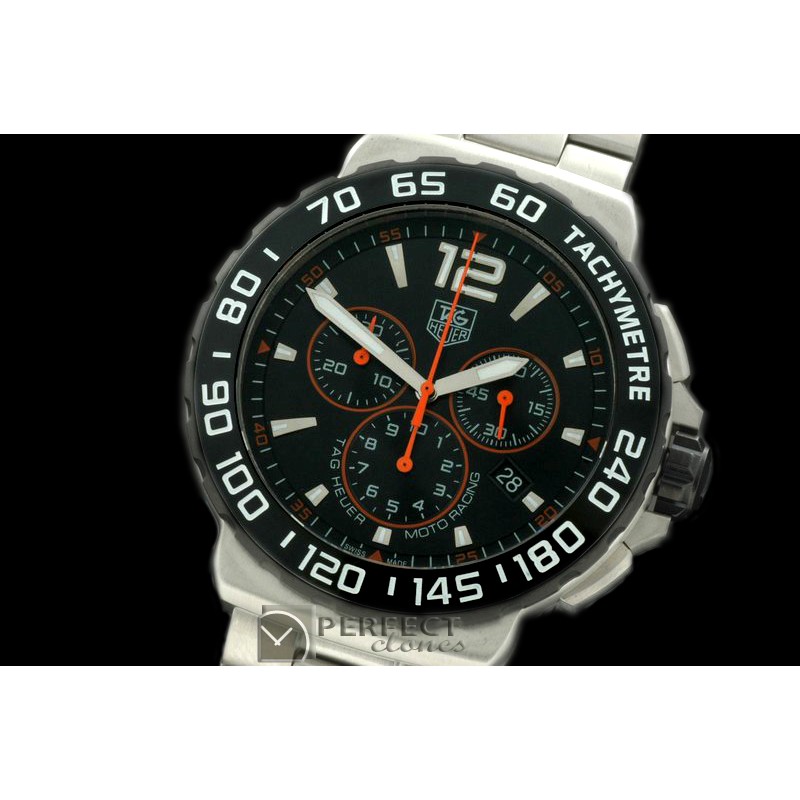 TGF1-00202 Formula 1 Calibre S SS/SS Black/Orange Swiss Eta Quar