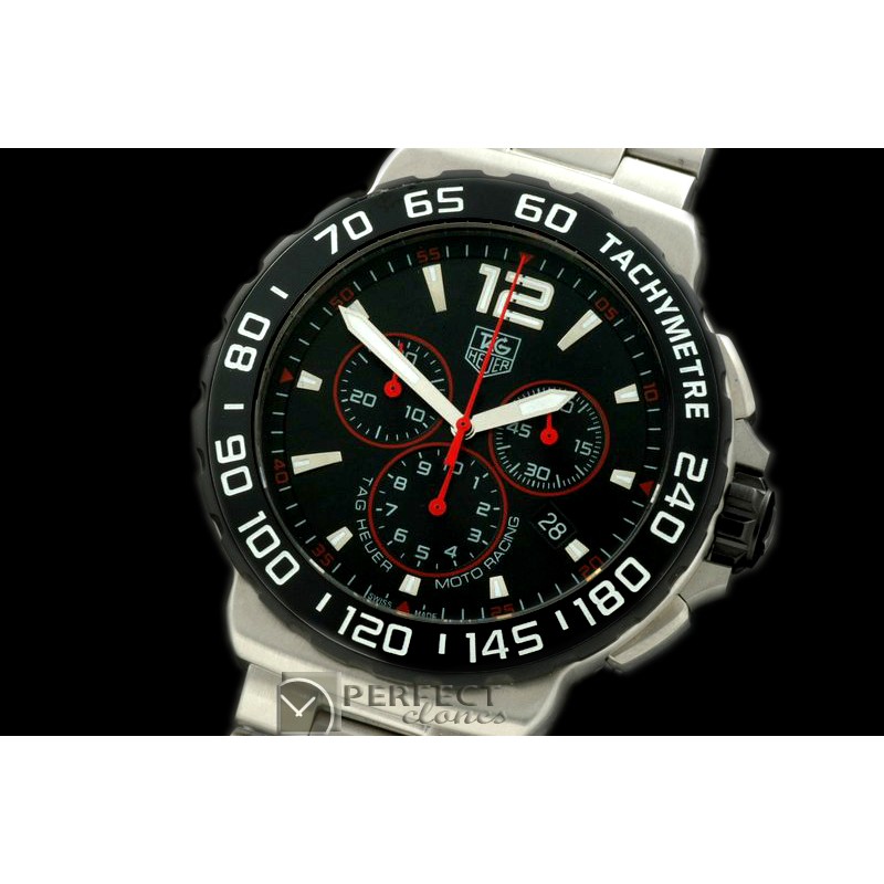 TGF1-00201 Formula 1 Calibre S SS/SS Black/Red Swiss Eta Quartz