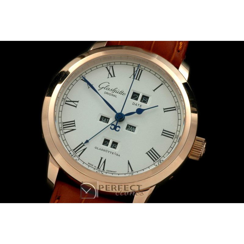 GL01061 Senator Perpertual Calendar RG/LE White Asian 2813