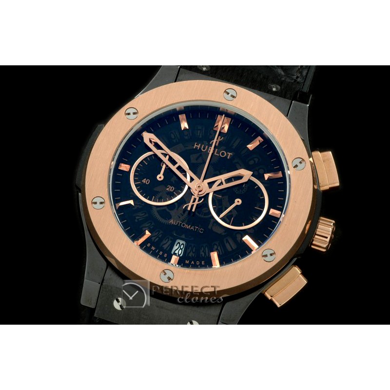 HBFSC10027 Classic Fusion Chrono PVD/RG/LE Blk Jap Quartz