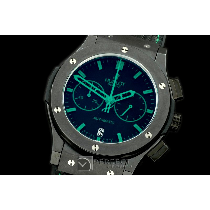 HBFSC10035 Classic Fusion Chrono PVD/LE All Blk Green Jap Quartz