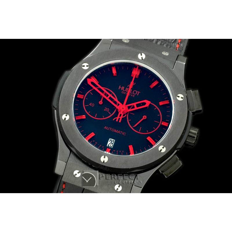 HBFSC10036 Classic Fusion Chrono PVD/LE All Blk Red Jap Quartz