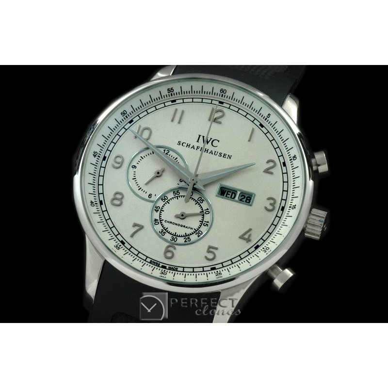 IWPG10151 Portuguese Chrono Day/Date SS/RU White Jap OS20