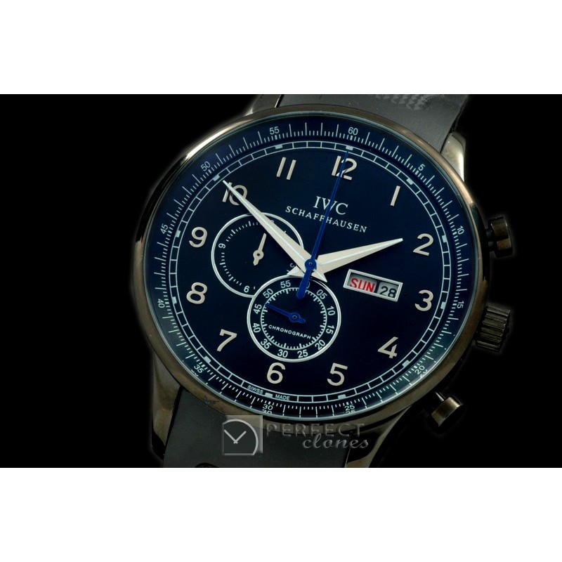 IWPG10159 Portuguese Chrono Day/Date PVD/RU Black Jap OS20