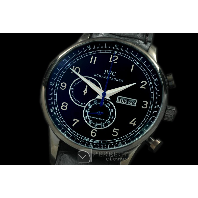IWPG10159L Portuguese Chrono Day/Date PVD/LE Black Jap OS20