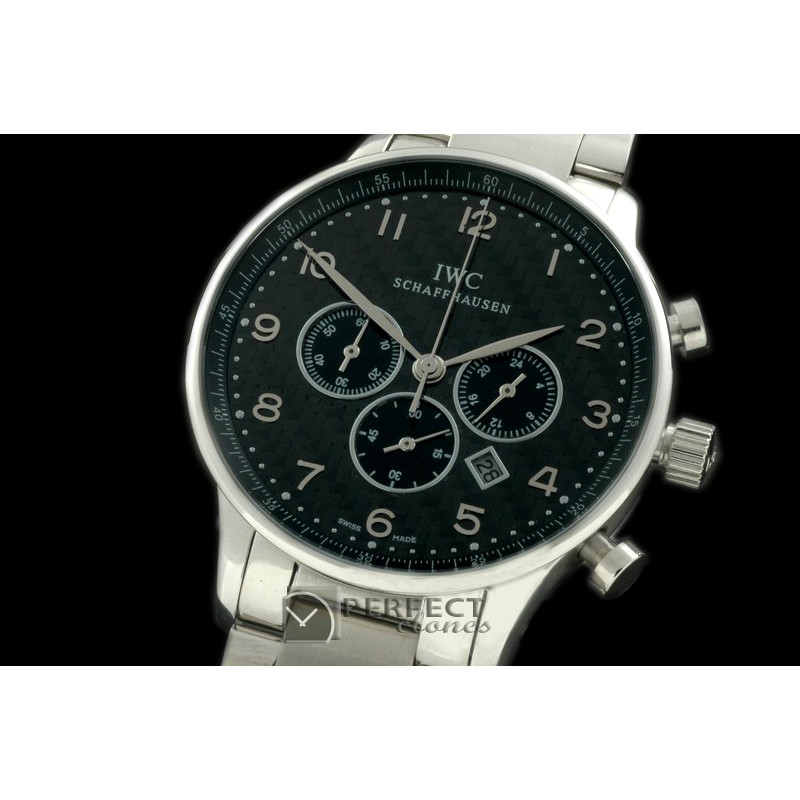 IWPG20015S Portuguese Chrono SS/SS Black Jap OS20