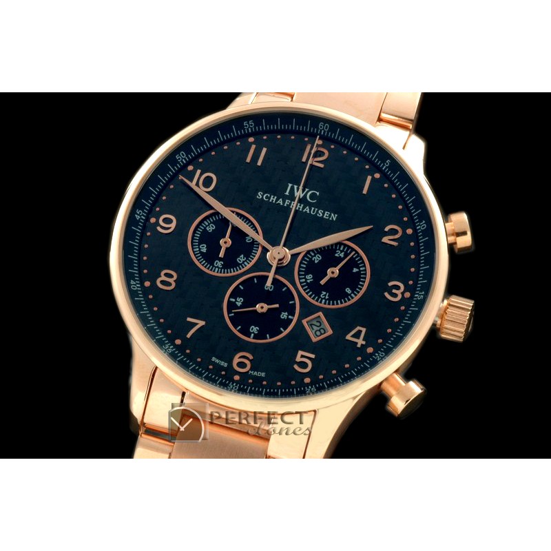 IWPG20018S Portuguese Chrono RG/RG Black Jap OS20
