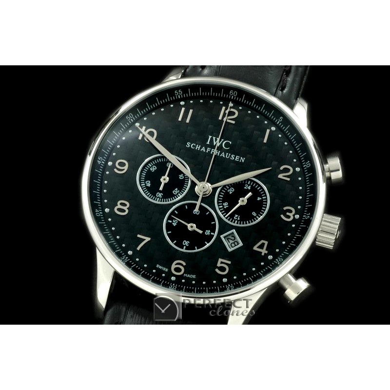 IWPG20015L Portuguese Chrono SS/LE Black Jap OS20