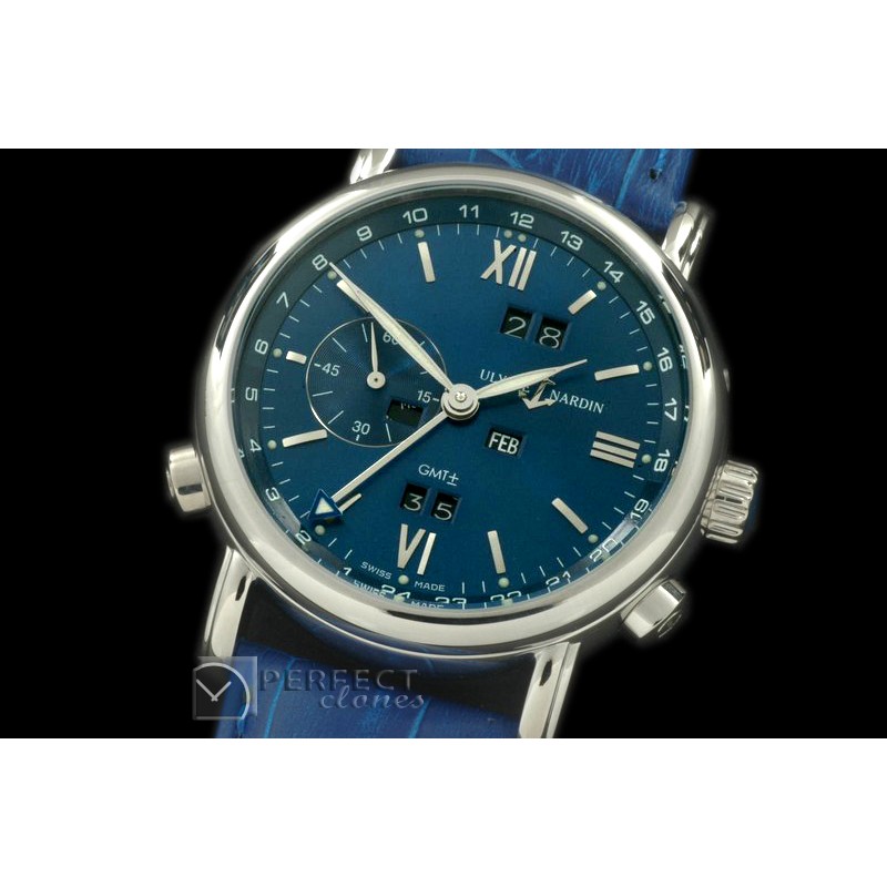 UNCLP10003 Perpetual Calender SS/LE Blue Asian 2813 23J