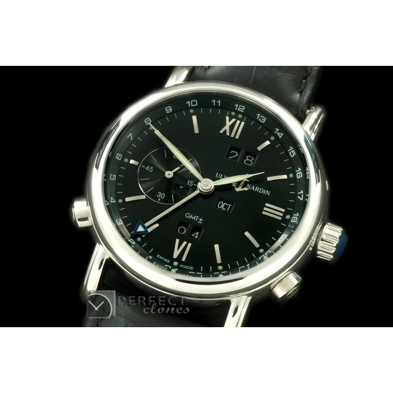 UNCLP10002 Perpetual Calender SS/LE Black Asian 2813 23J