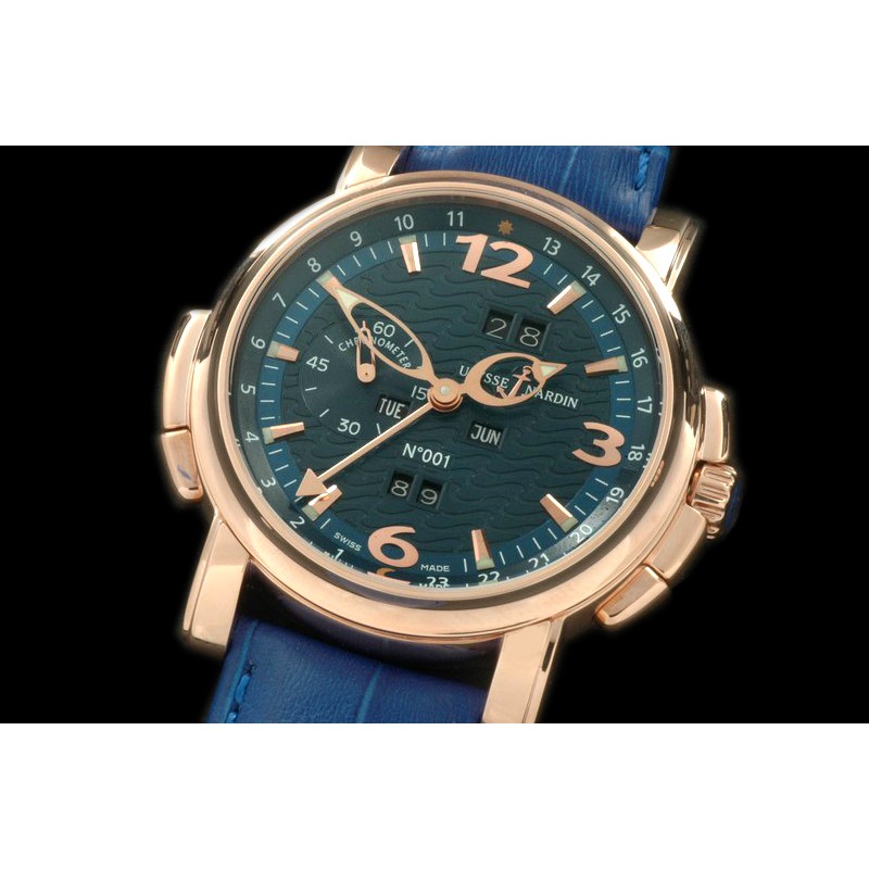 UNCLP10018 Perpetual Calender RG/LE Blue Asian 2813 23J