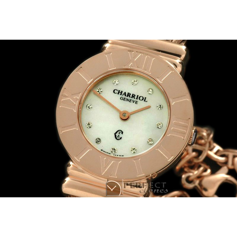 CHR10011 Ladies St Tropez RG/RG White Diam Swiss Quartz