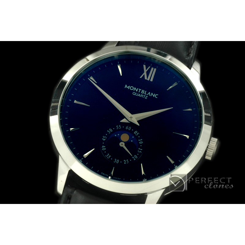 MBSM-112 Men Star Classic Secs/Day Phase SS/LE Black Jap Quartz