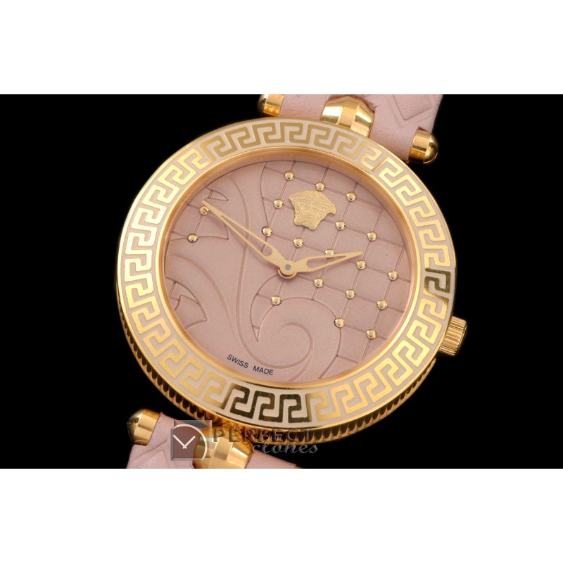 VE00015 Medusa Vanitas Ladies YG/RU Pink Swiss Quartz