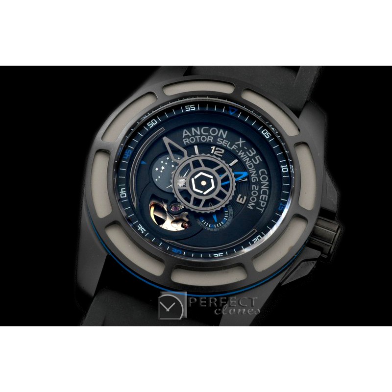 ANC10014 X-35 Concept II PVD/RU Black/Blue Jap Miyota
