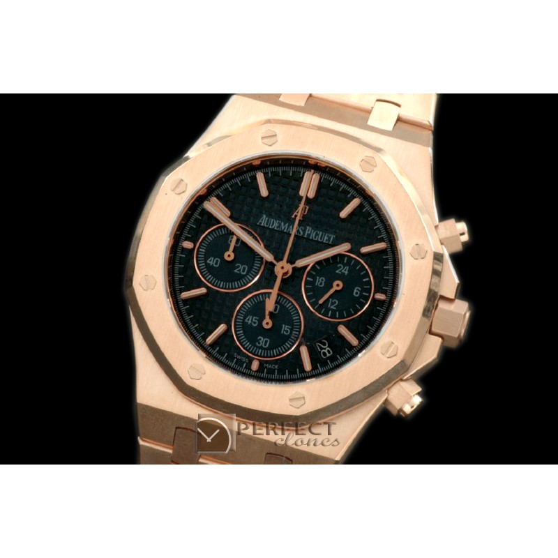 APROC02012 Royal Oak Chrono RG/RG Black Jap OS20