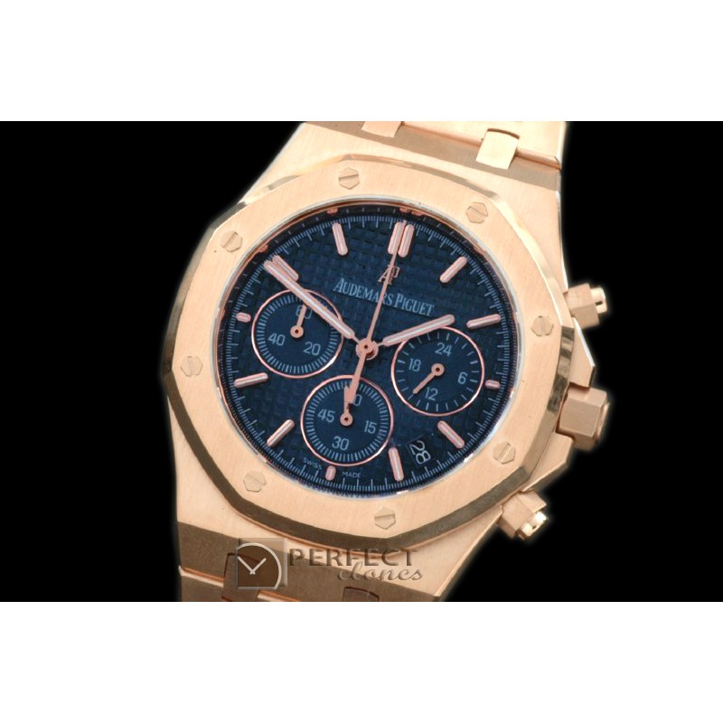 APROC02013 Royal Oak Chrono RG/RG Blue Jap OS20
