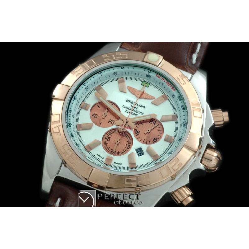 BLB01-30011L Chronomat B01 SS/YG/LE White Stick Jap OS2Qtz