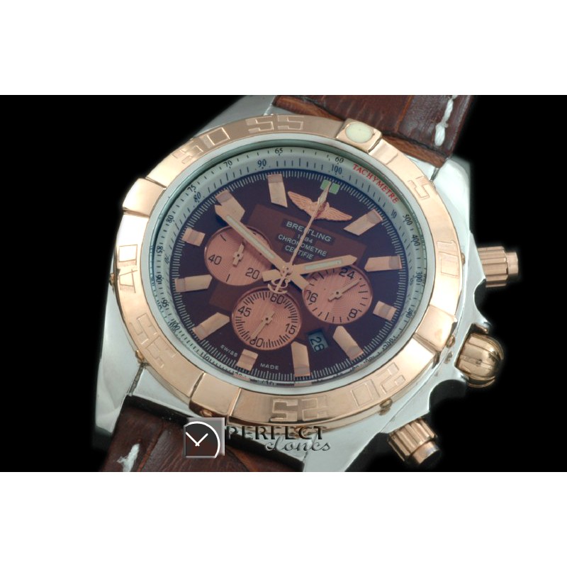 BLB01-30014L Chronomat B01 SS/YG/LE Blue Stick Jap OS2Qtz