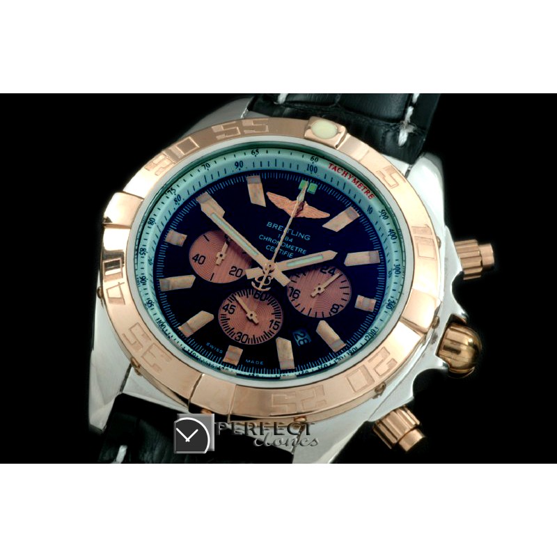 BLB01-30012L Chronomat B01 SS/YG/LE Black Stick Jap OS2Qtz