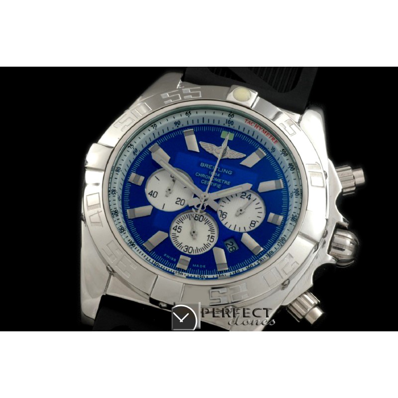 BLB01-30003R Chronomat B01 SS/RU Blue Stick Jap OS2Qtz