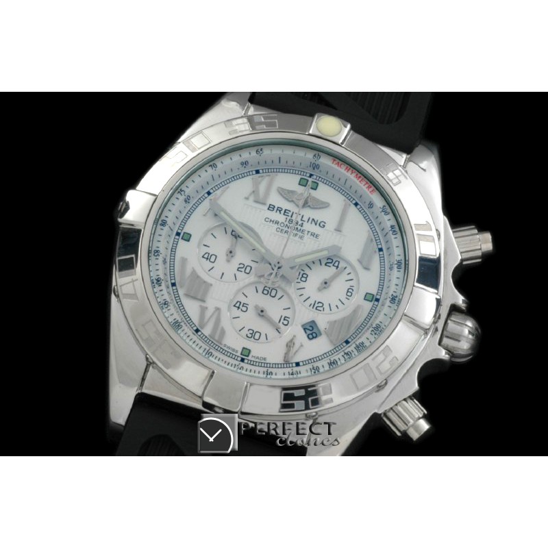 BLB01-30006R Chronomat B01 SS/RU White Roman Jap OS2Qtz