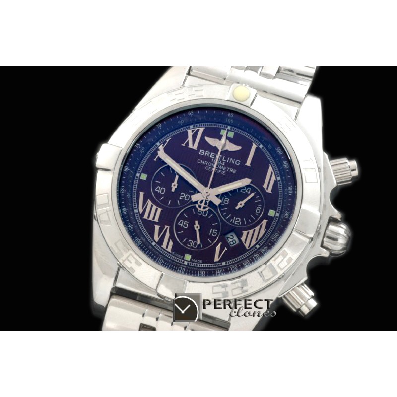 BLB01-30008S Chronomat B01 SS/SS Blue Roman Jap OS2Qtz