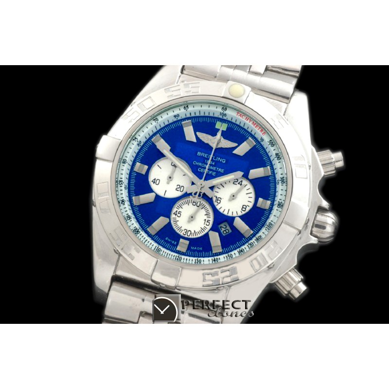 BLB01-30003S Chronomat B01 SS/SS Blue Stick Jap OS2Qtz