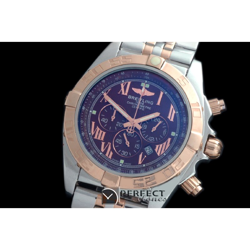 BLB01-30019S Chronomat B01 SS/YG TT Brown Roman Jap OS2Qtz