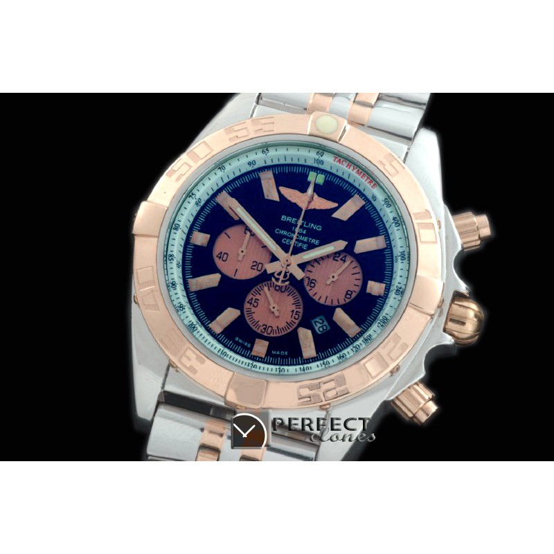 BLB01-30012S Chronomat B01 SS/YG TT Black Stick Jap OS2Qtz