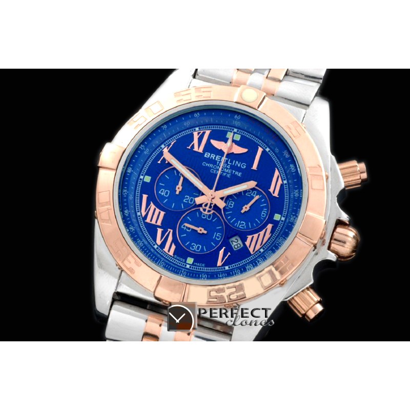 BLB01-30018S Chronomat B01 SS/YG TT Blue Roman Jap OS2Qtz