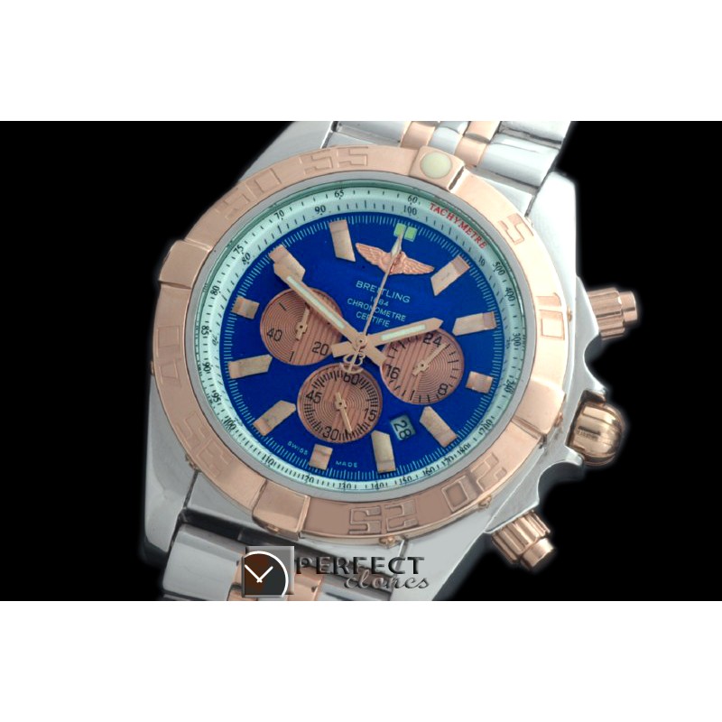 BLB01-30013S Chronomat B01 SS/YG TT Blue Stick Jap OS2Qtz