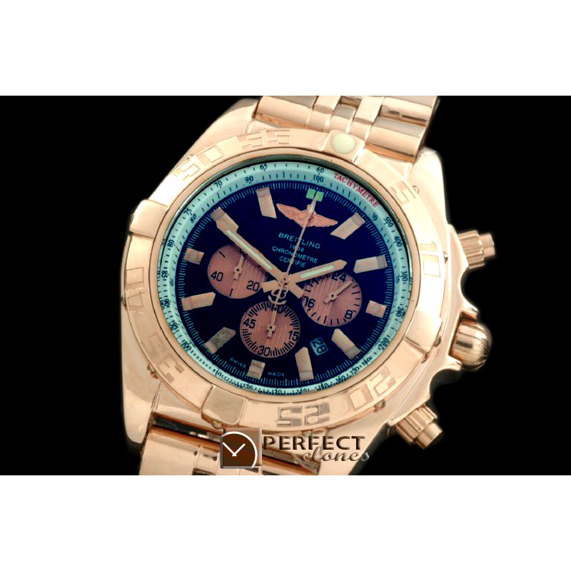 BLB01-30042S Chronomat B01 RG/RG Black Stick Jap OS2Qtz