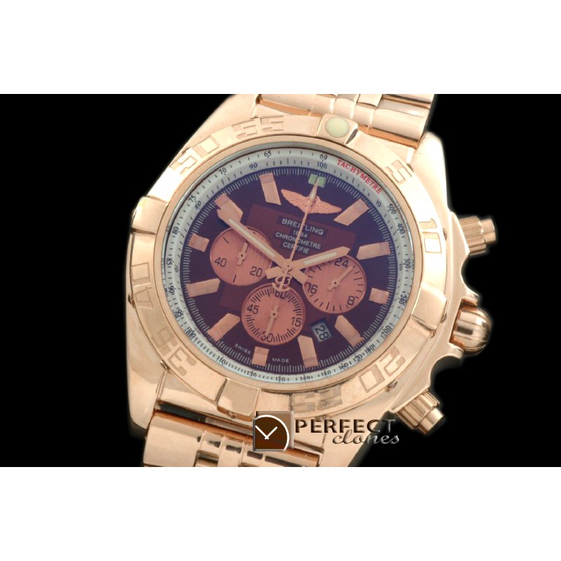 BLB01-30044S Chronomat B01 RG/RG Brown Stick Jap OS2Qtz