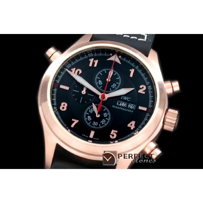 IWP10127 Spitfire Chrono RG/LE Black Jap OS2Qtz