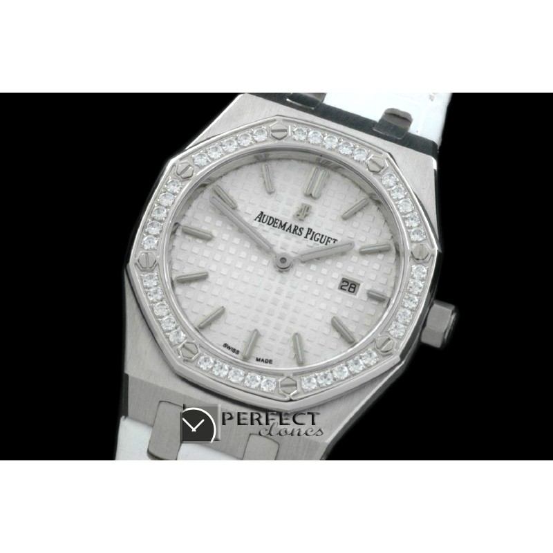 APLD01001DA Royal Oak Ladies SS/LE White S-Qtz