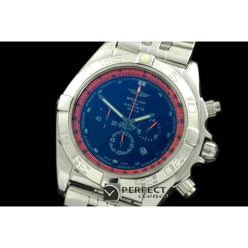 BLB01-40002S Chronomat B01 SS/SS Blue/Orange Stick Jap OS2Qtz