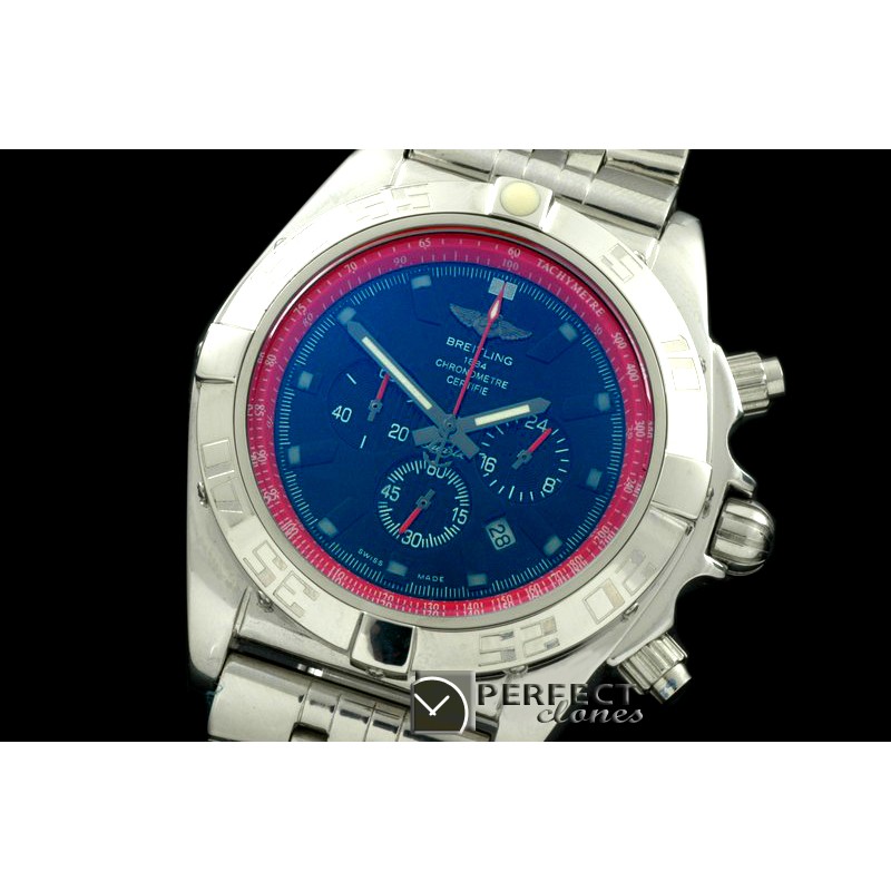 BLB01-40003S Chronomat B01 SS/SS Blue/Red Stick Jap OS2Qtz