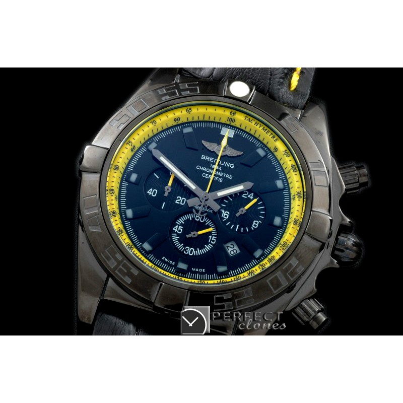 BLB01-40011L Chronomat B01 PVD/RU Blue/Yellow Stick Jap OS2Qtz
