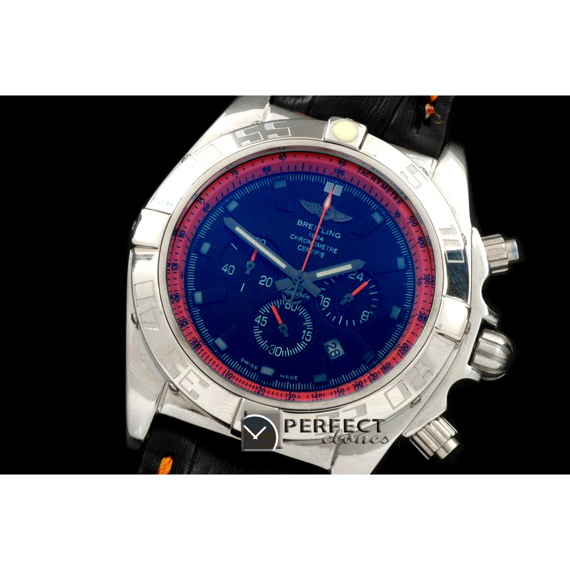 BLB01-40002L Chronomat B01 SS/LE Blue/Orange Stick Jap OS2Qtz