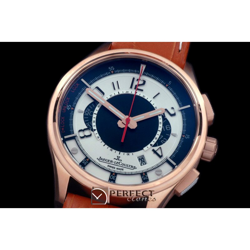 JL01041 Master Compressor Chrono RG/LE White Jap OS Chrono Quart