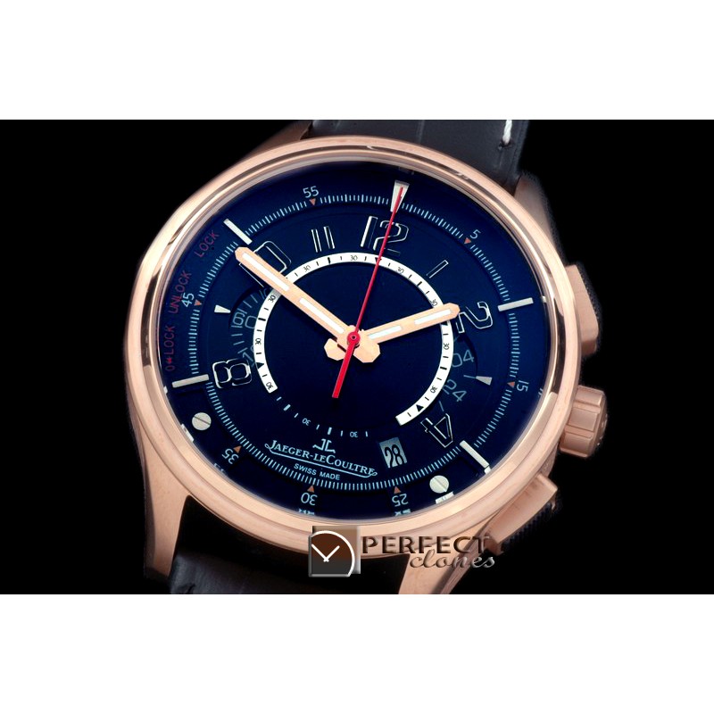 JL01042 Master Compressor Chrono RG/LE Black Jap OS Chrono Quart