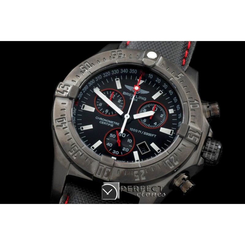 BLSWC10013 Seawolf Chrono PVD/NY Black Stk Swiss Eta Qtz 251.262