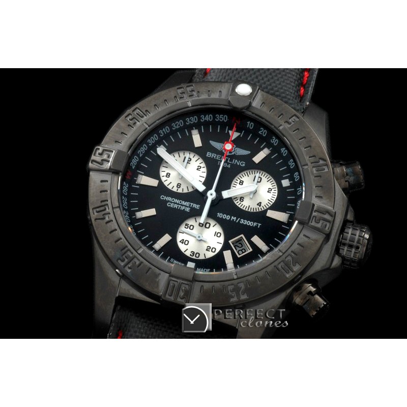 BLSWC10017 Seawolf Chrono PVD/NY Black Stk Swiss Eta Qtz 251.262